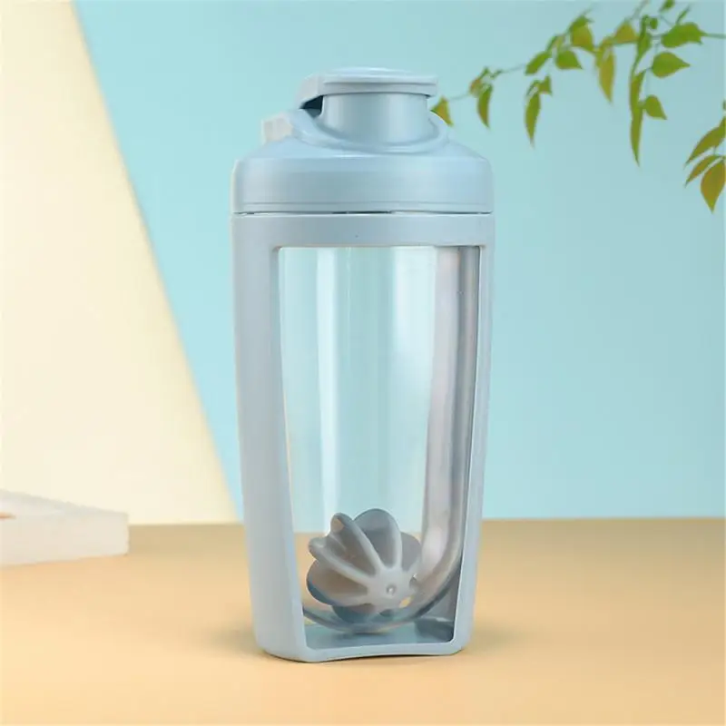 500ML Blender Shaker Bottle with Plastic Whisk Ball BPA Free Plastic Protein Shakes Leakproof for Powder Workout Gym Sport