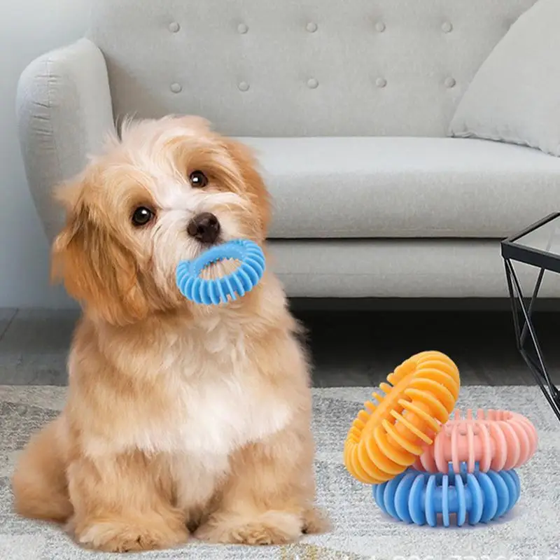 

Puppy Teething Toys bite-resistant rubber pet toy interactive Dog teething throwing toy Stimulating Puzzle Toy for dogs puppies