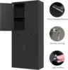 Metal Storage Cabinet with Locking Doors and Adjustable Shelves, Lockable Storage Cabinets with Drawers for Home Office Garage 6