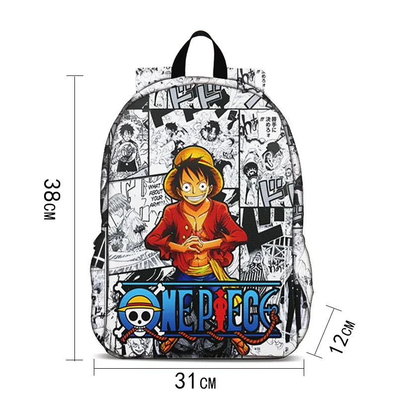 One Piece Luffy Schoolbag Recharged Backpack Student Backpack Boys Girls Anime Cartoon School Bag Mochila 5