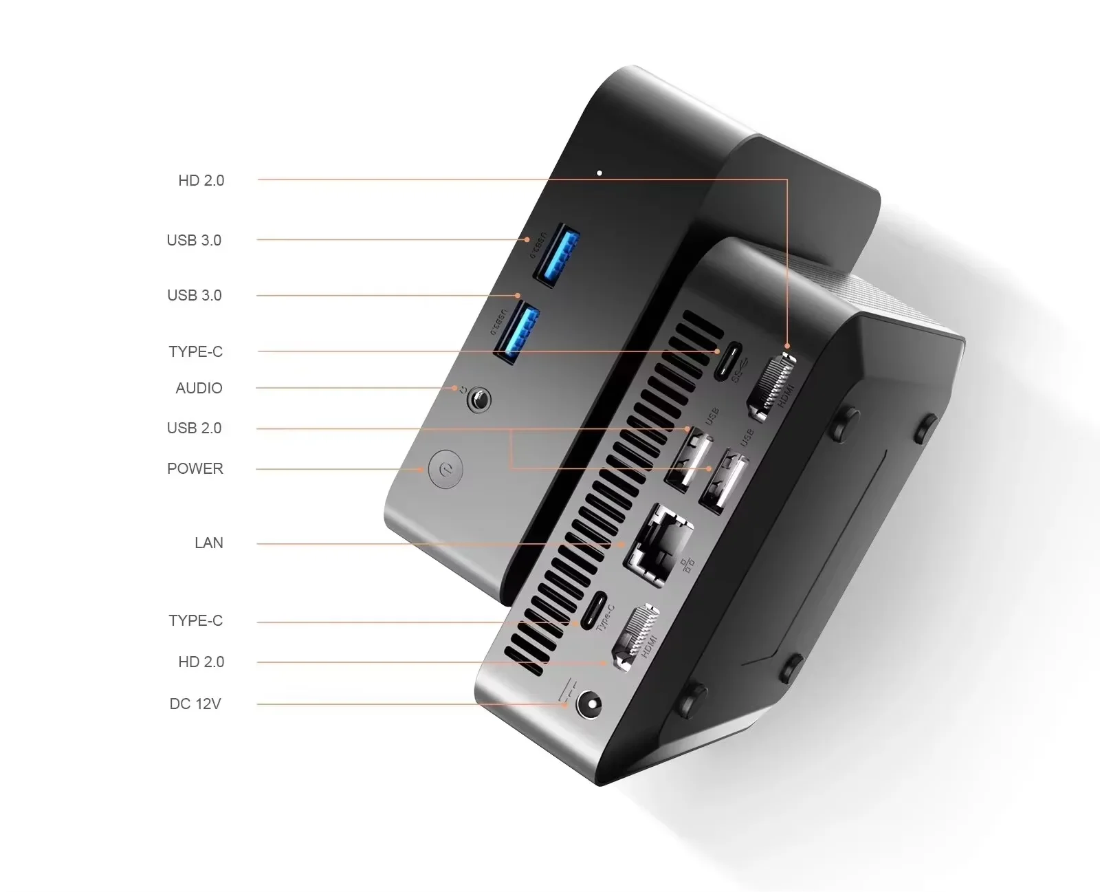 MINI Computer Windows 11 Intel Core i9 8950HK 16GB RAM 1TB SSD Computer Dual WIFI 6 BT5.2 4KHD PC da gioco - immagine 5