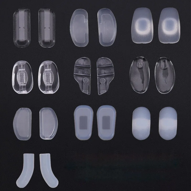 10pairs Silicone PVC Glasses Eyeglasses Nose Pads Optical Frame Repair Accessory Part Push In Insert Type 2