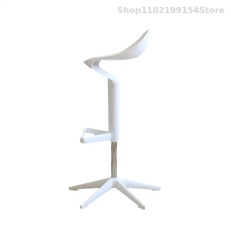 Soup Spoon Bar Stool Nordic Bar Chair High Foot Lift Modern Swivel