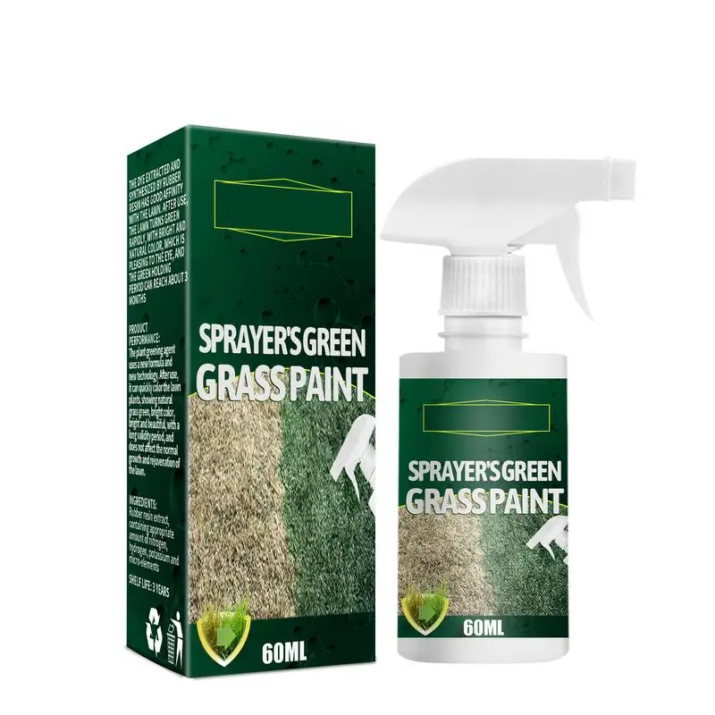 

Grass And Turf Paint Sprayer - Natural Pet-Friendly Lawn Colorant Turns Spots Green Again Environmentally Fast-Acting Green