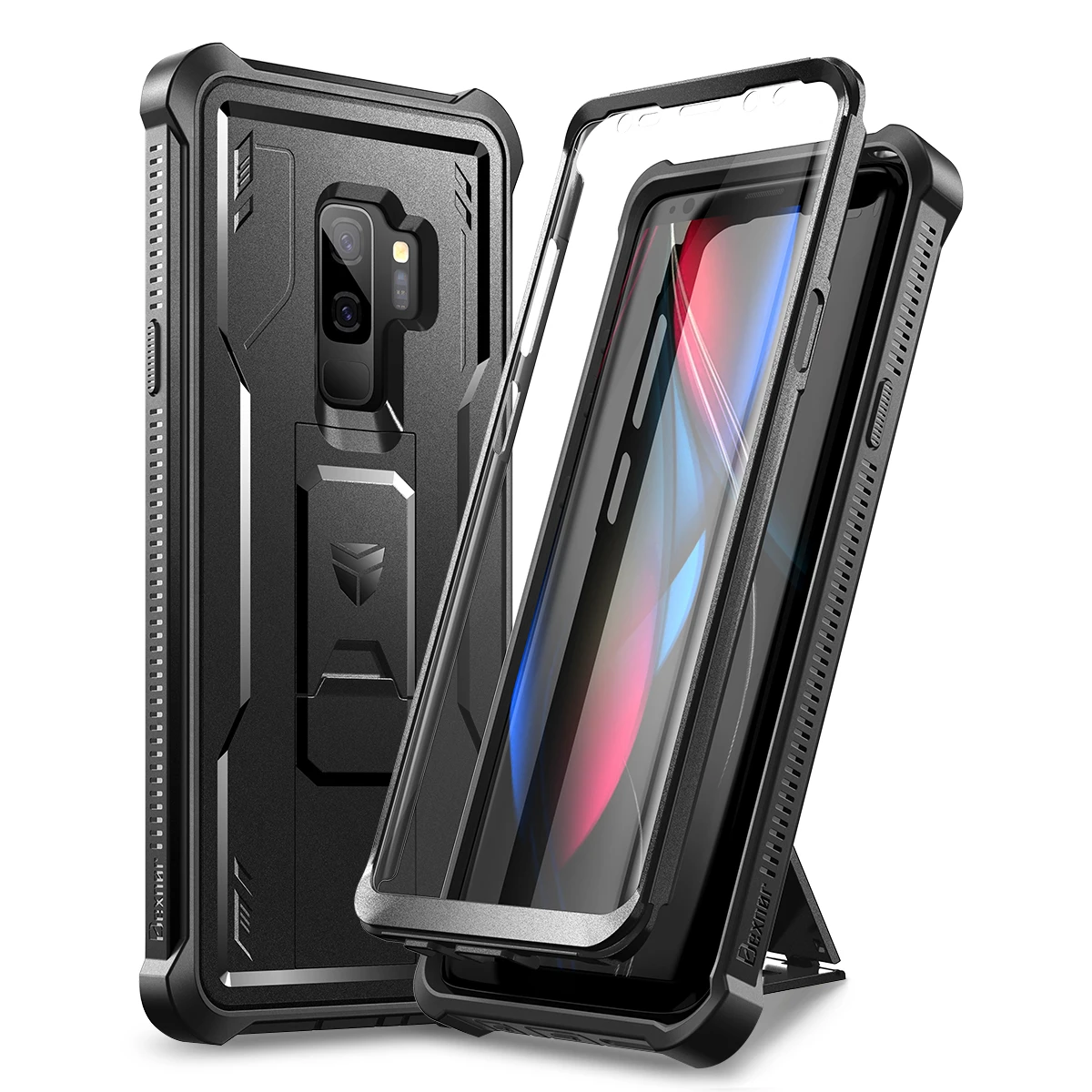 Enhanced Shockproof 2-in-1 Bumper Cover with Built-in Screen Protector and 360° Protection