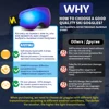 Ski Goggles Pro 100% UV400 Protection Anti Fog Interchangeable Lens Skiing Glasses Snowboard Snow Goggles for Men Women Natfire 2