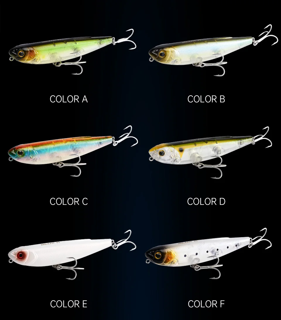BLUX STRAY DOG 95 Topwater Bleistift 95 mm 15,2 g Oberflächenwalker Angelköder Walk The Dog Künstlicher Salzwasserbarsch Hartköder Tackle – Detail 7