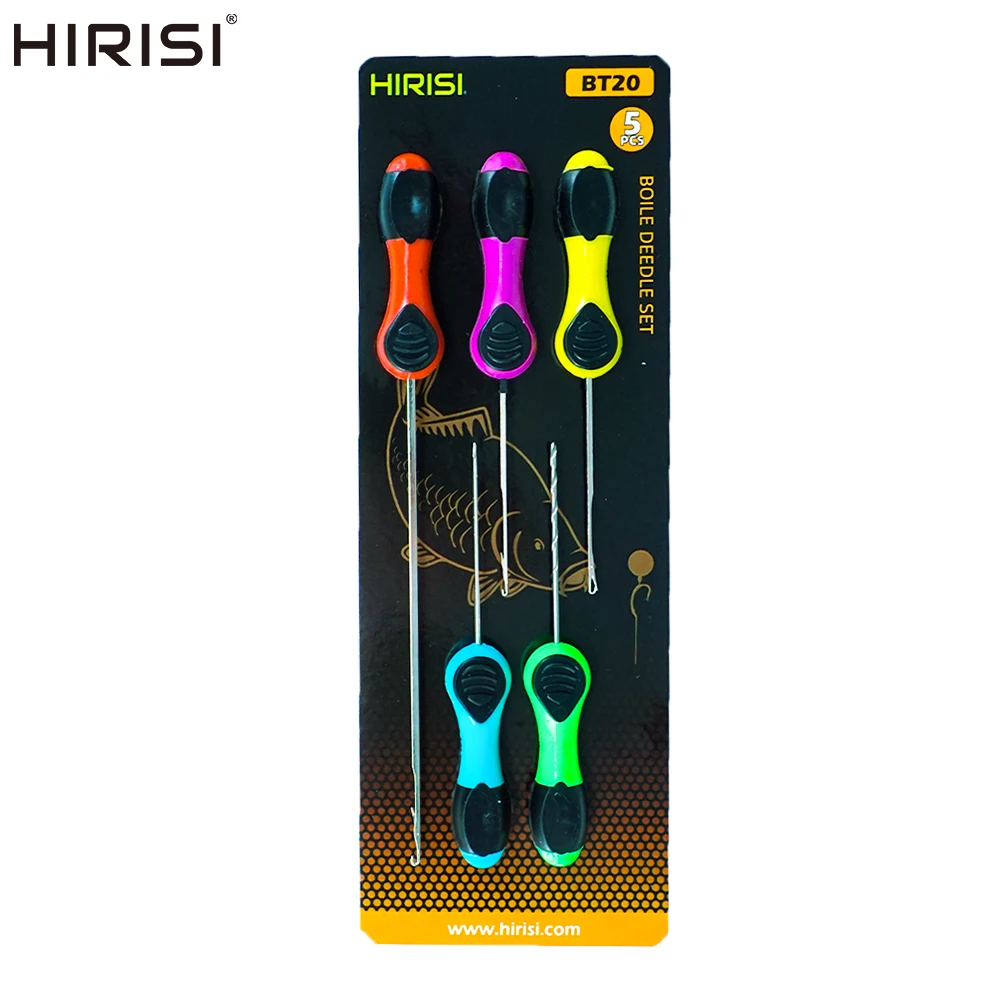 Hirisi 5x Karpfenangeln Werkzeug Köder Nadel Set Pop Up Boilie Rigs BT20 Karpfenhaken Rig Herstellung Werkzeuge Zubehör