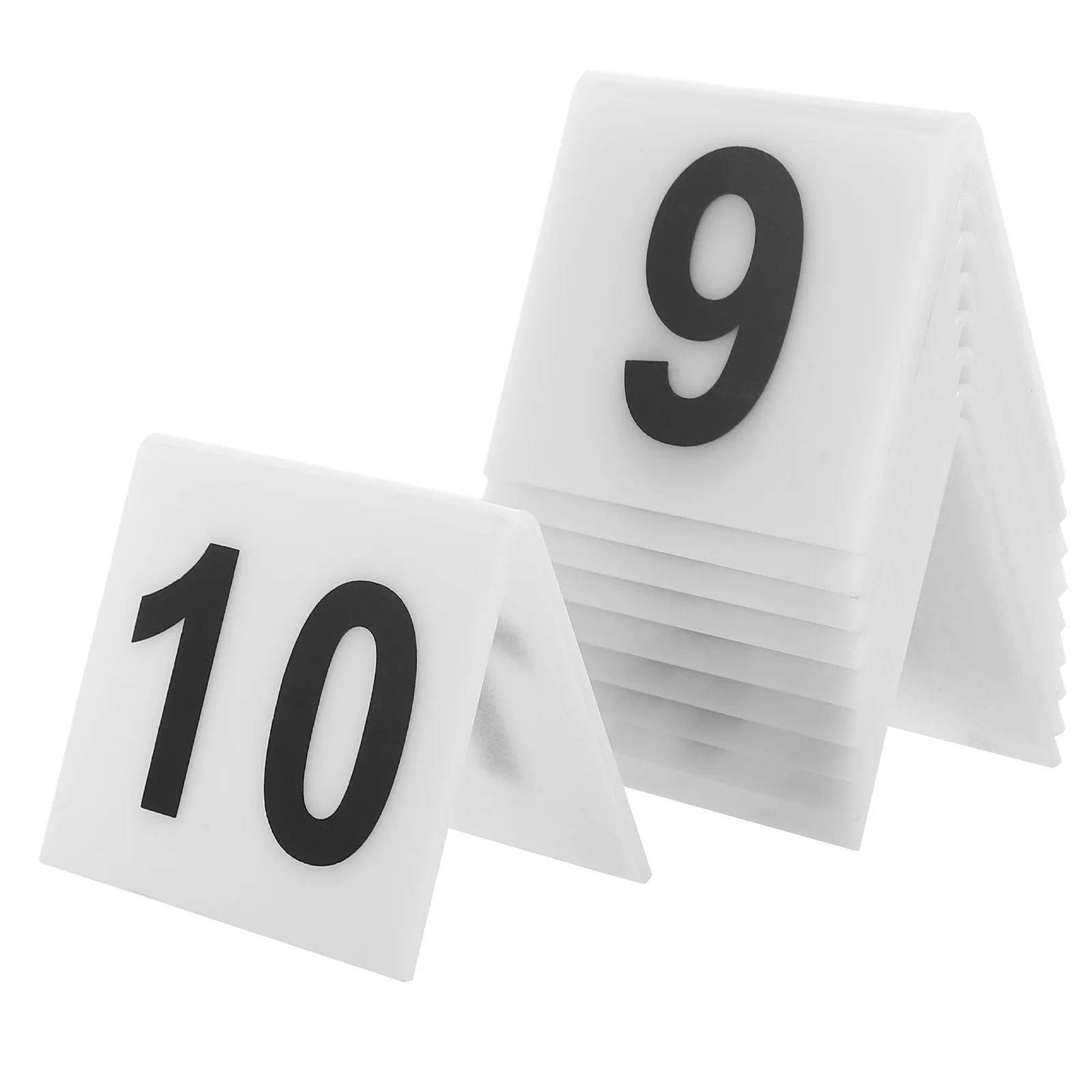 10 Pcs Table Numbers Signs Acrylic Number Marker Reusable Evidence Marker Restaurant Table Numbers Scene Markers Place Cards