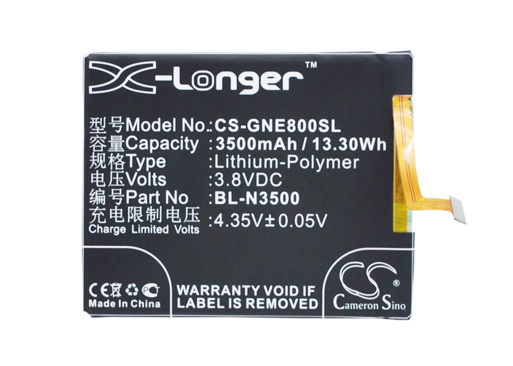 

3500mAh BL-N3500 Battery for GIONEE GN9008 Elife E8