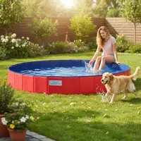 Piscine pour enfants ronde Ø 300 x 38 cm rouge, piscine pour enfants dans le jardin et sur la terrasse, bassin pour jeux d'été et plaisir aquatique, piscine familiale pour loisirs en plein air, grande piscine pour enfants à la maison et en vacances 1