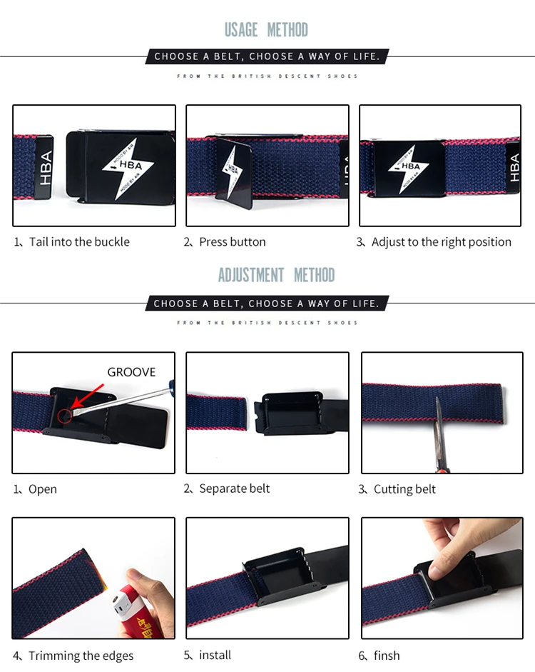 Bonbonfarbener, trendiger, modischer, neuer Hosengürtel für Herren und Damen, einfarbiger Canvas-Gürtel, Business-Gürtel – Detail 13