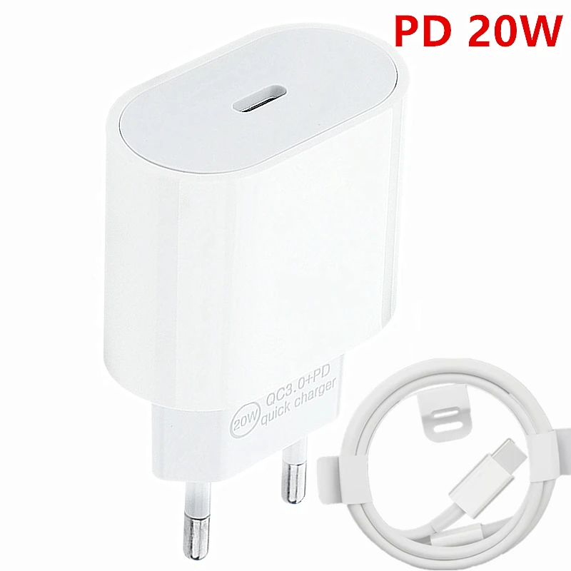 20W Fast Charging PD USB C Charger For Apple iPhone 13 12 11 Pro Max Samsung Xiaomi Power Adapter US EU Plug Type Port |
