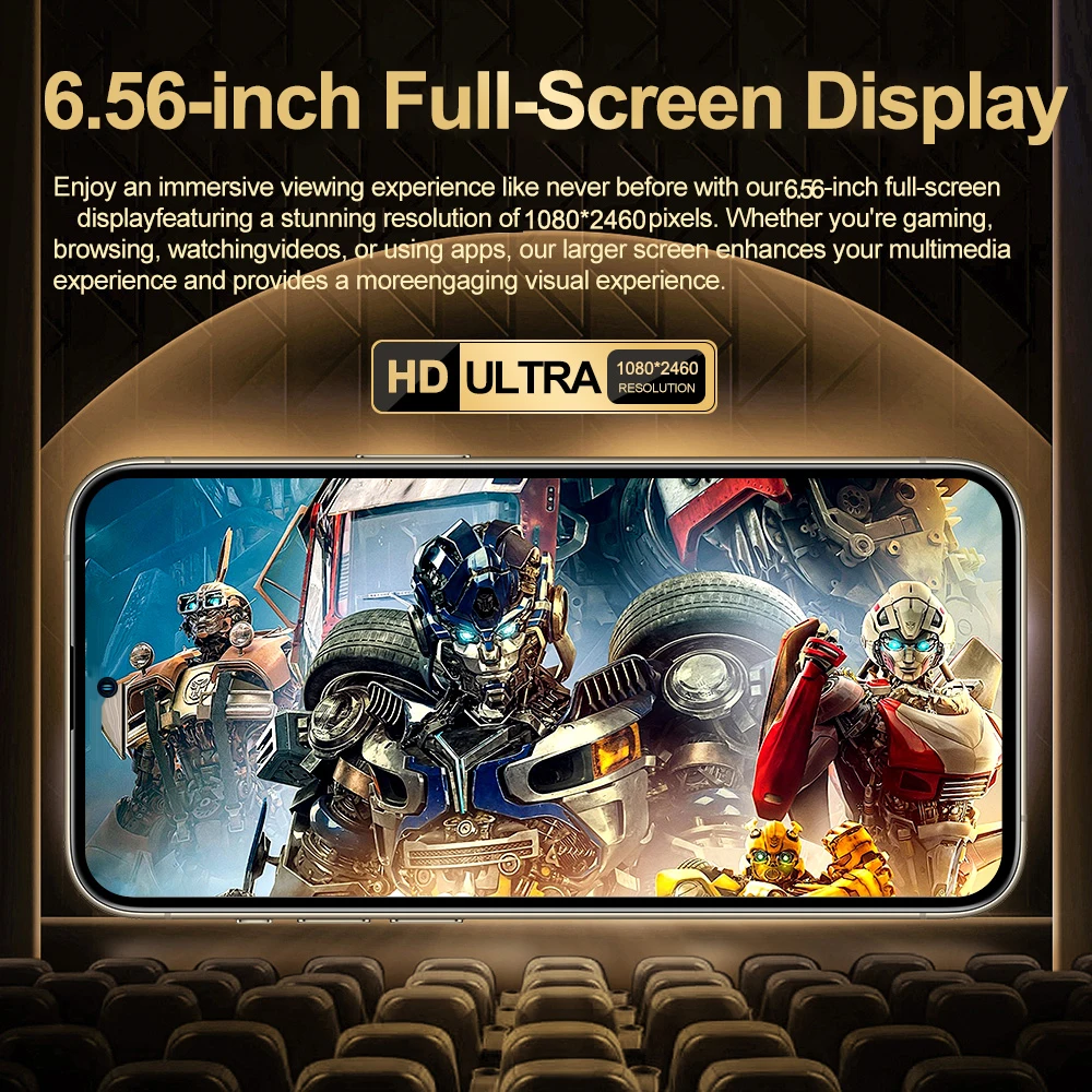 FUFFI Note 15 Pro Smartphone Cellphone Android 14 6.56 inch Screen,12+512GB 24+48MP Mobile phone 5800mAh Google Play Store Phone 3