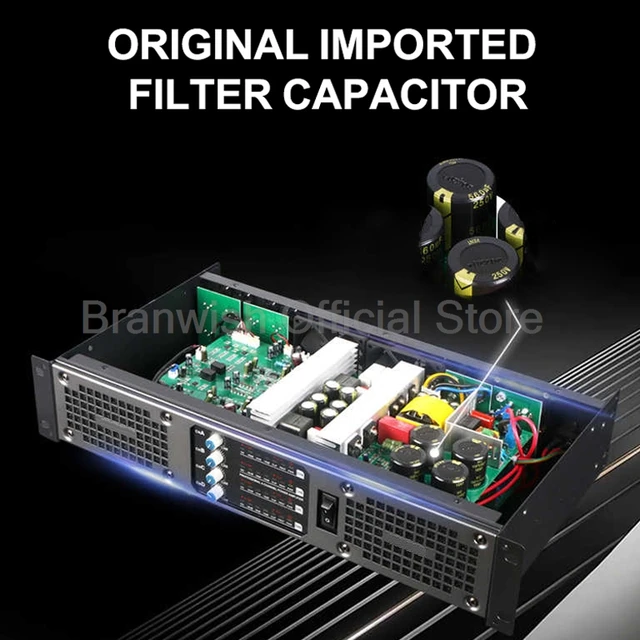 Amplificatore digitale HiFi Potenza massima 1100Wx2 canali 2.0 Amplificatore audio stereo domestico 2000Wx4 per kit sistema audio KTV per performance sul palco 3