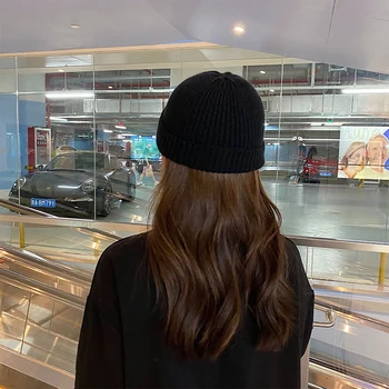 20 Colors Winter Warm Casual Short Thread Hip Hop Beanies Hat Korean Adult Women Men Elastic Wool Knitted Skull Cap Wholesale 5