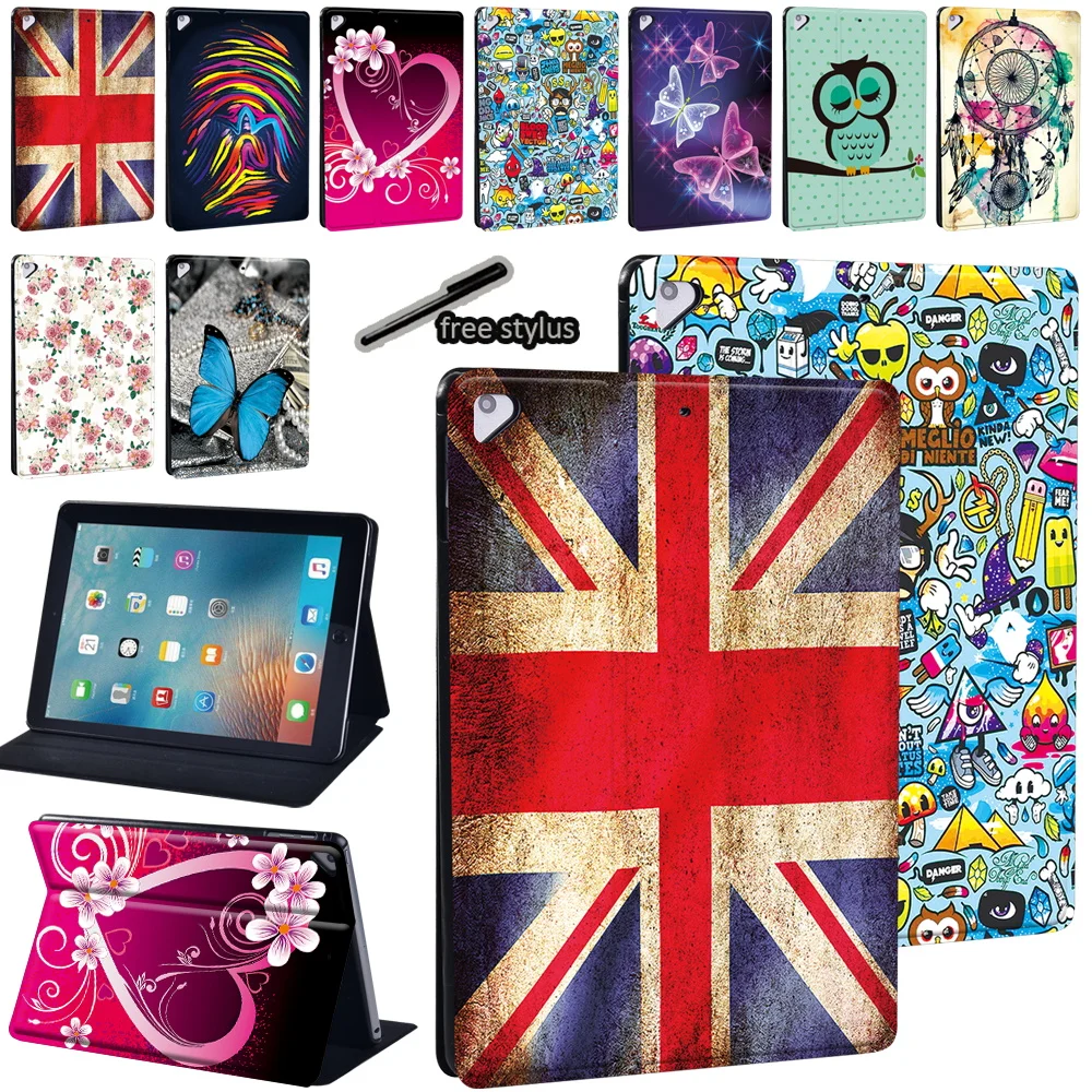 Custodia Protettiva In Pelle Pu Con Motivo A Stampa Tablet Per Apple Ipad Air 1/Air 2 9.7 "/Air 3 10.5"/Air 4 10.9 "Custodia Protettiva Stilo