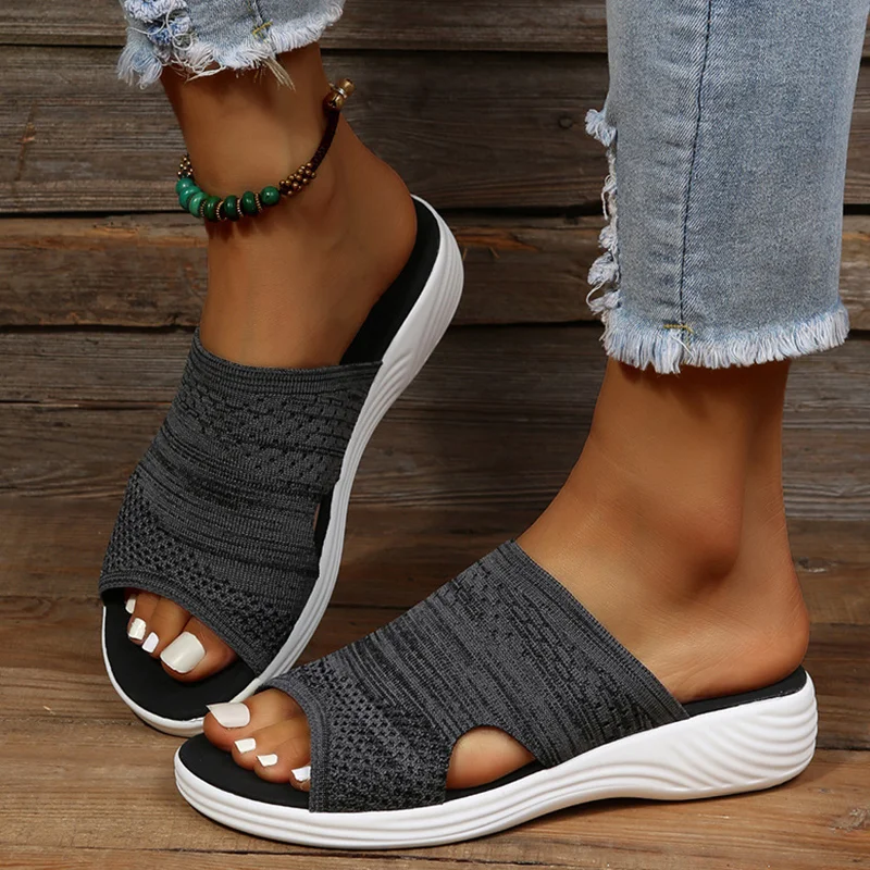 Stretch Orthotic Slide Sandals Women Sandals Open Toe Breathable Slides
