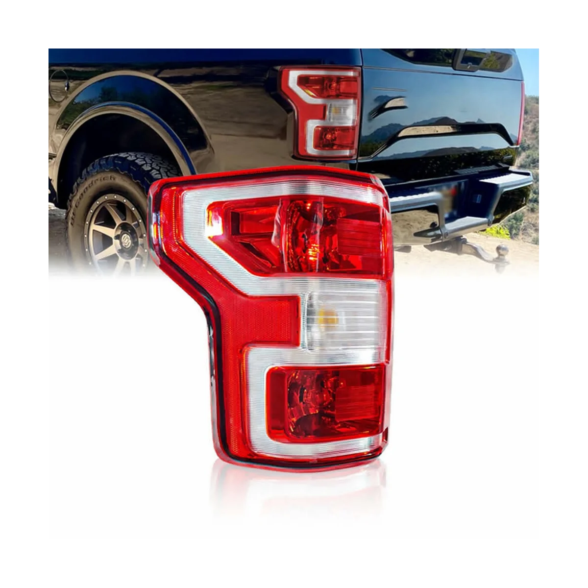 

Галогенный задний фонарь для Ford F150 2018-2020 12 В, американская версия, задний фонарь ближнего света, задний фонарь, задний фонарь, фонарь тормоза в сборе, фонарь