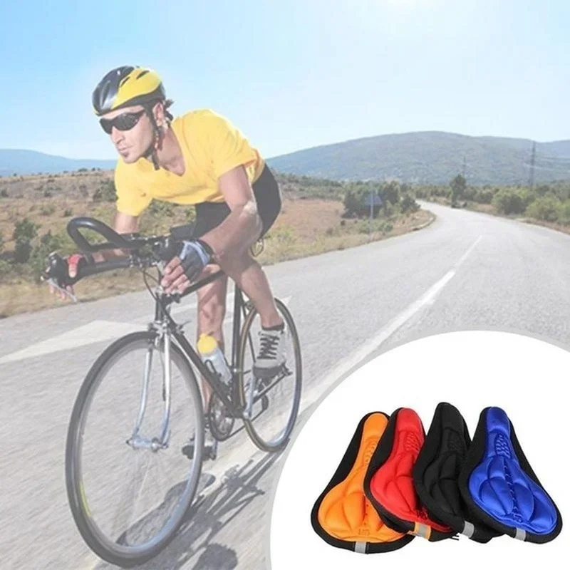 Mountain Bike 3D Saddle Cover Breathable Soft Seat Cushion Bicycle Saddle