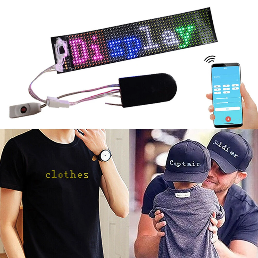 Ultra-Thin Flexible LED Lighting Panel Blue-tooth APP Programmable Dynamic Soft LED Screen For HAT Mask Bags Advertising Display