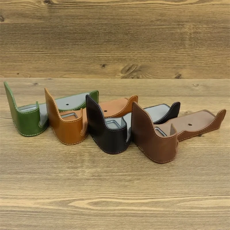 Nuovo Arrivo Pu Leather Bag Body Half Case Per Sony A6700 Custodia Protettiva Box Base