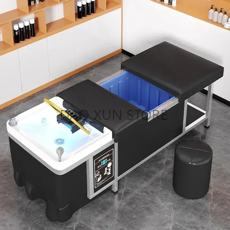 Water Tank Hair Washing Bed Portable Luxury Head Spa Comfort Shampoo Chair Salon Silla Peluqueria Salon Furniture MQ50XF bathroom pedicure massage beds portable comfort kneadlash massage beds tattoo metal table de massage beauty furniture bl50am