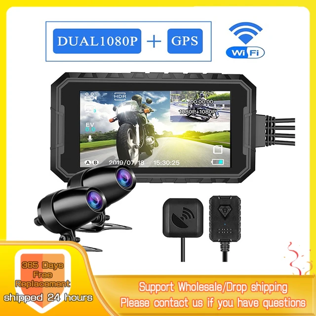 DVR Motorcycle Camera GPS WIFI Motorbike Dash Cam 2 Channel 1080P Moto Bike  Dashcam Motorcycle Black Box Bicycle Recorder - AliExpress