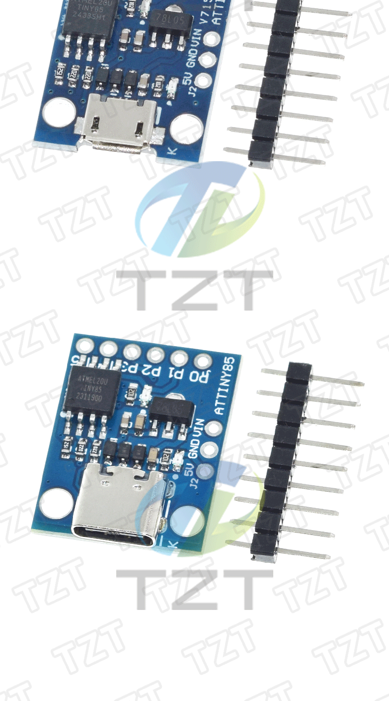 TZT 1/3PCS Digispark Kickstarter Micro Development Board ATTINY85/TINY85 Modul für Arduino IIC I2C USB – Detail 7