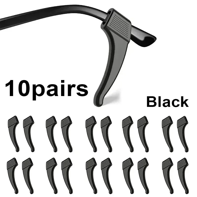 5/10/20pairs Silicone Anti-slip Ear Hooks Women Men Antiskid Glasses Leg Ear Sleeve Clear Anti-fall Eyewear Holder Accessories