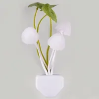 Novelty Mushroom Fungus Night Light EU & US Plug Light Sensor 220V 3 LED Colorful Mushroom Lamp Led Night Lights 5