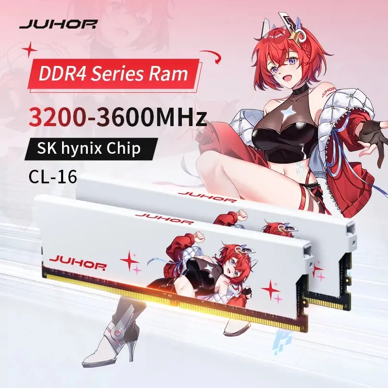 Juhor Memoria Ram Ddr4 (8 Gx2) 3200Mhz (16 Gx2) 3200Mhz 3600Mhz 8Gb 16Gb Desktop Gaming Dual Channel Memory