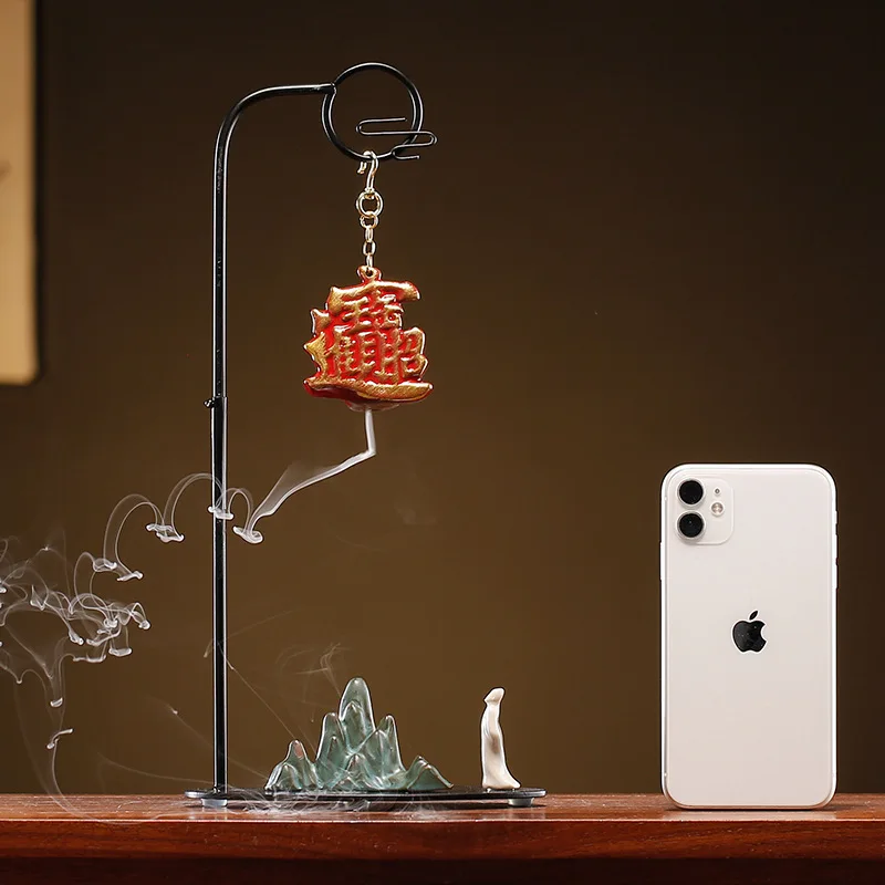Creative Backflow Incense Burner, Ceramic Aromatherapy Stove Decoration, Incense Coil, Simple Modern Living Room Interior Deskto
