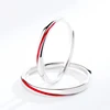 Creative Cute Red Line Couple 925 Sterling Silver Female Resizable Opening Rings RI598 1