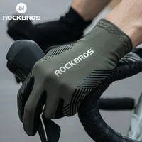 ROCKBROS Touch Screen Cycling Gloves Full Finger Summer Breathable MTB Road Bike Riding Racing Gloves Women Men Bicycle Glove 1