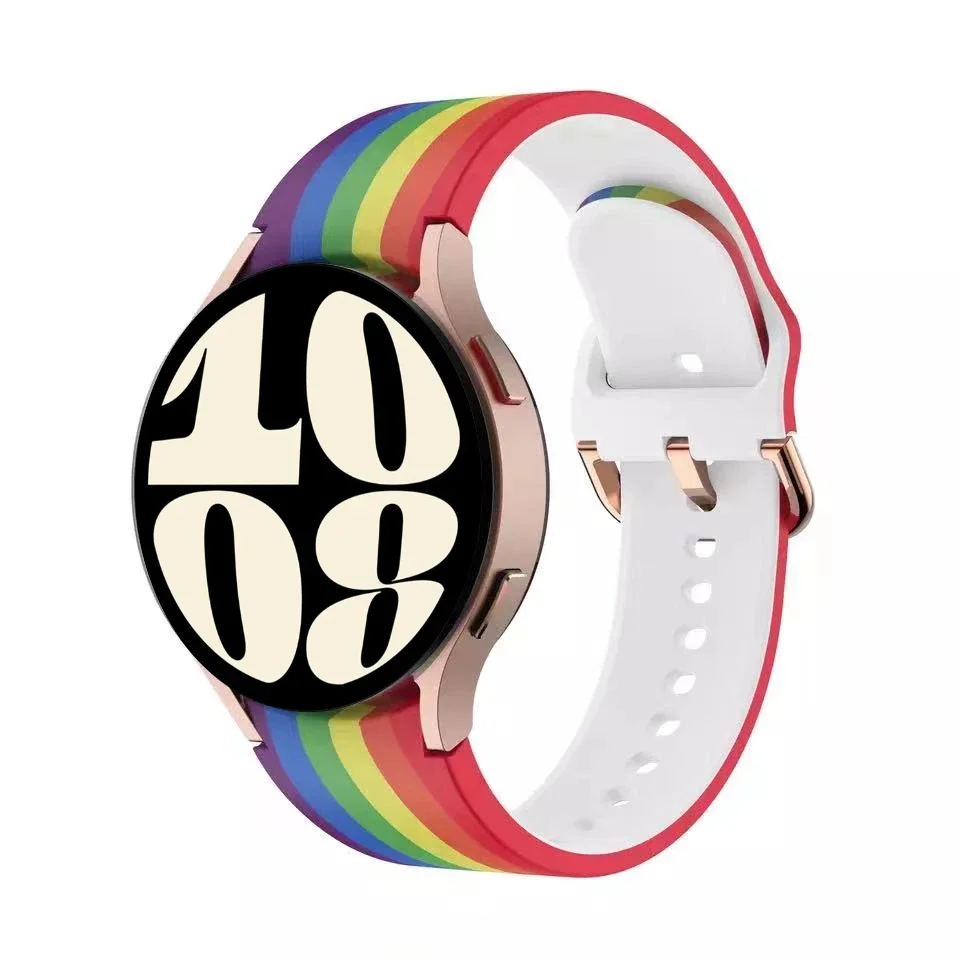 Vibrant Silicone Strap with Printed Design - Colorful Bracelet Band