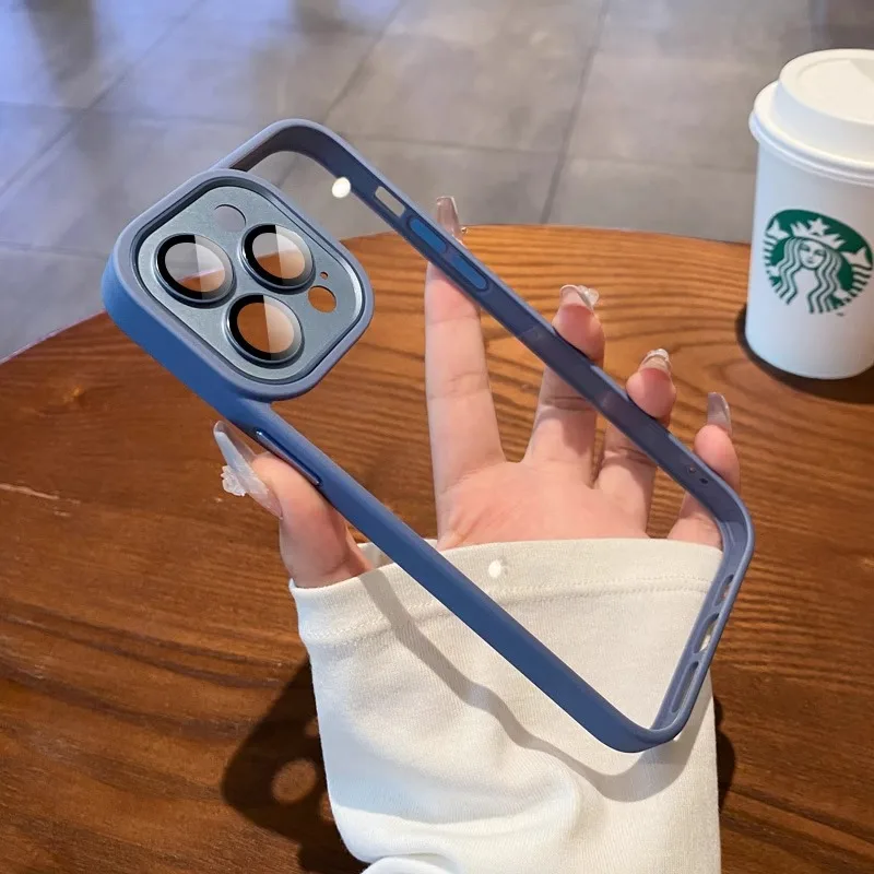 Titanium Shockproof Phone Case with Full Camera Protection and Clear Bumper Cover