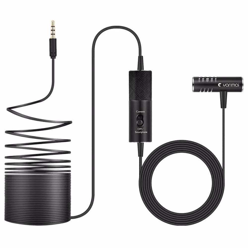 

Yanmai Clip-On Lavalier Condenser Microphone For Mobile Phones Recording