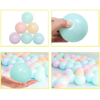 100 Pcs Colorful Ocean Ball Soft Plastic Sea Balls Baby Kid Swimming Toy 5.5cm Diameter 3