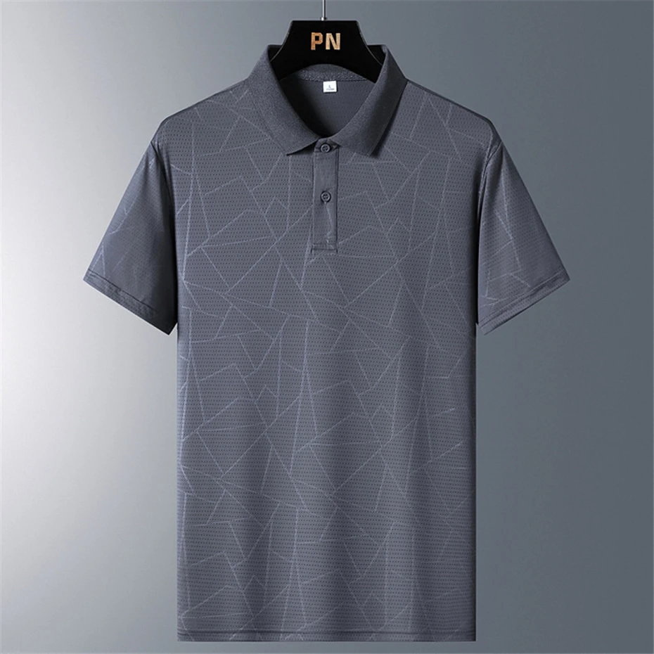 

Summer Cool Polo Shirts Men Short Sleeve Polo Shirt Male Breathe Shirt Plus Size 5XL Tops High-quality