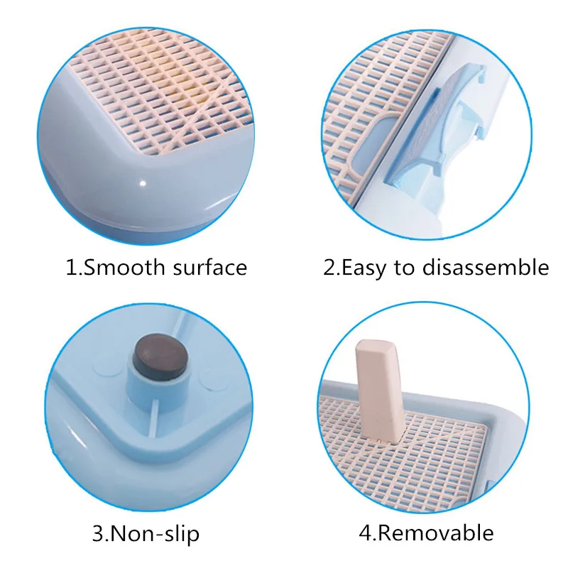 Mesh Plastic Dog Cat Toilet Litter Box Reusable Indoor Dog Toilet Trainer Tray Puppy Pad Mat for Small Cleaning Supply