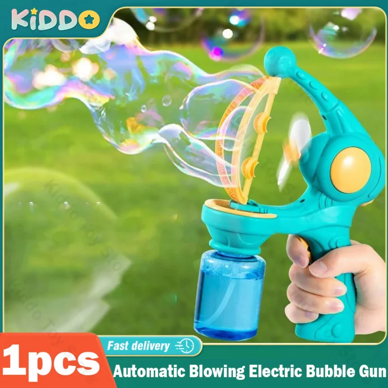 

Explosive blowing bubble machine children handheld automatic electric bubble gun summer toy boy girls Gift Outdoor with battery