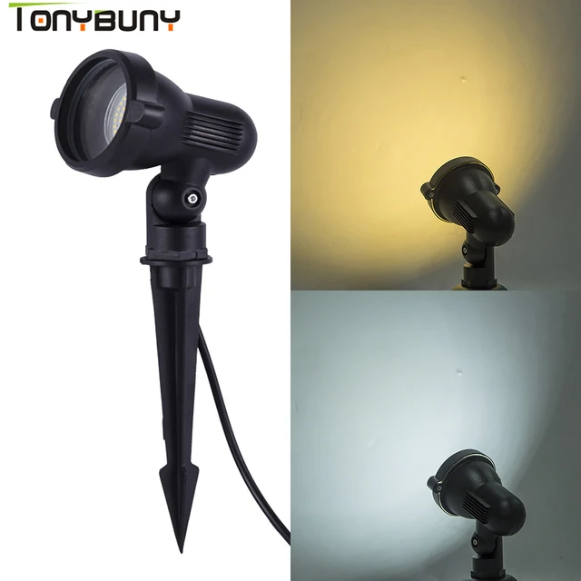 Állítható Külső Gyeplámpa 5W Led Kerti Reflektorfény Gu10 Holder Gyeplámpák Kültéri Alumínium - Image 4