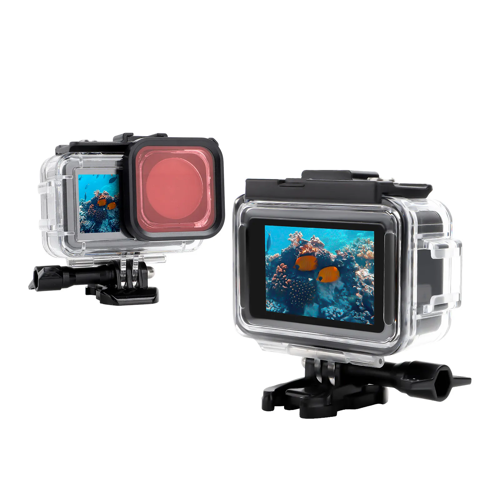 For DJI Action 3 Action 4 Action Camera Waterproof Case Diving 40M Depth  Cold Shoe Opening Design For DJI OSMO Action 3 Action 4 - AliExpress