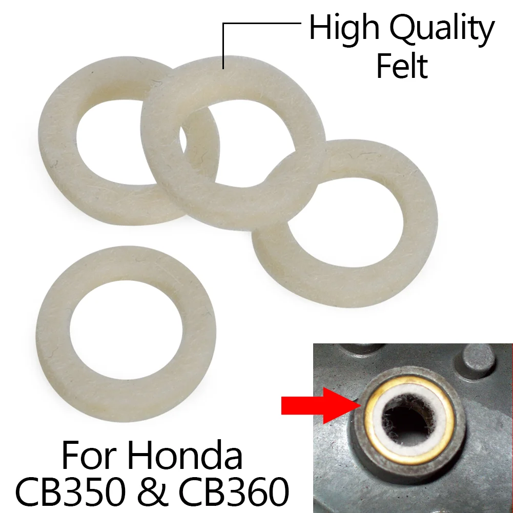 

4PCS For Honda CB350 1968-73 CB360 73-77 Felt Motorcycle Carburetor Throttle Shaft Seal Kit