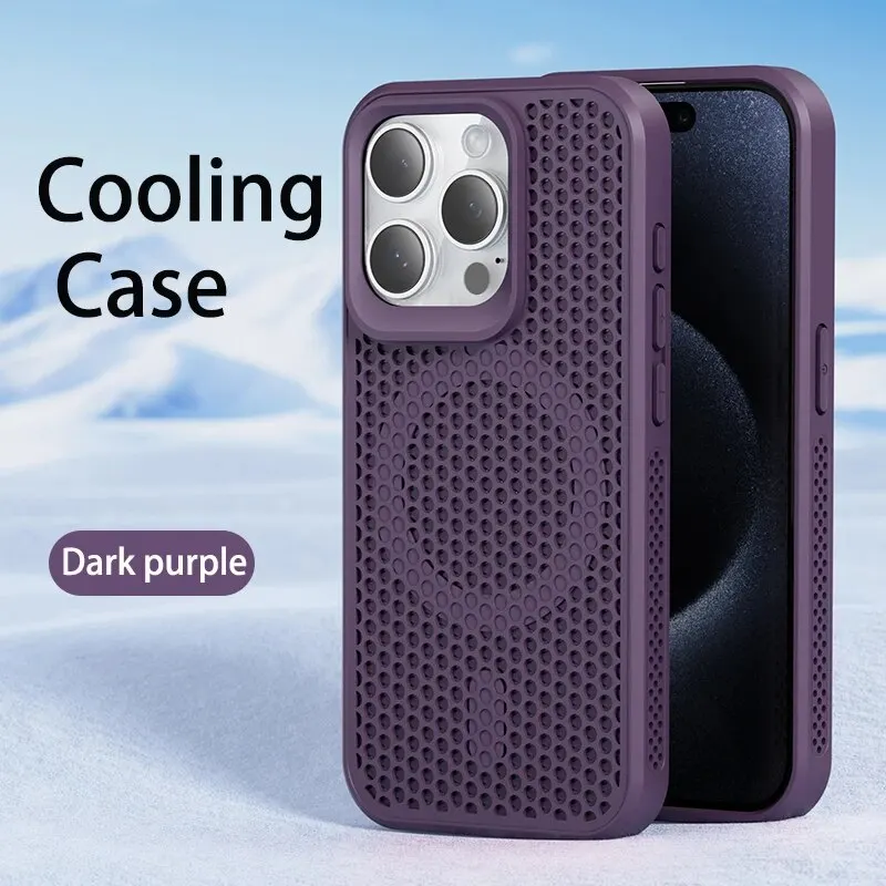 Breathable Grid Magnetic Phone Case with Cooling Heat Dissipation