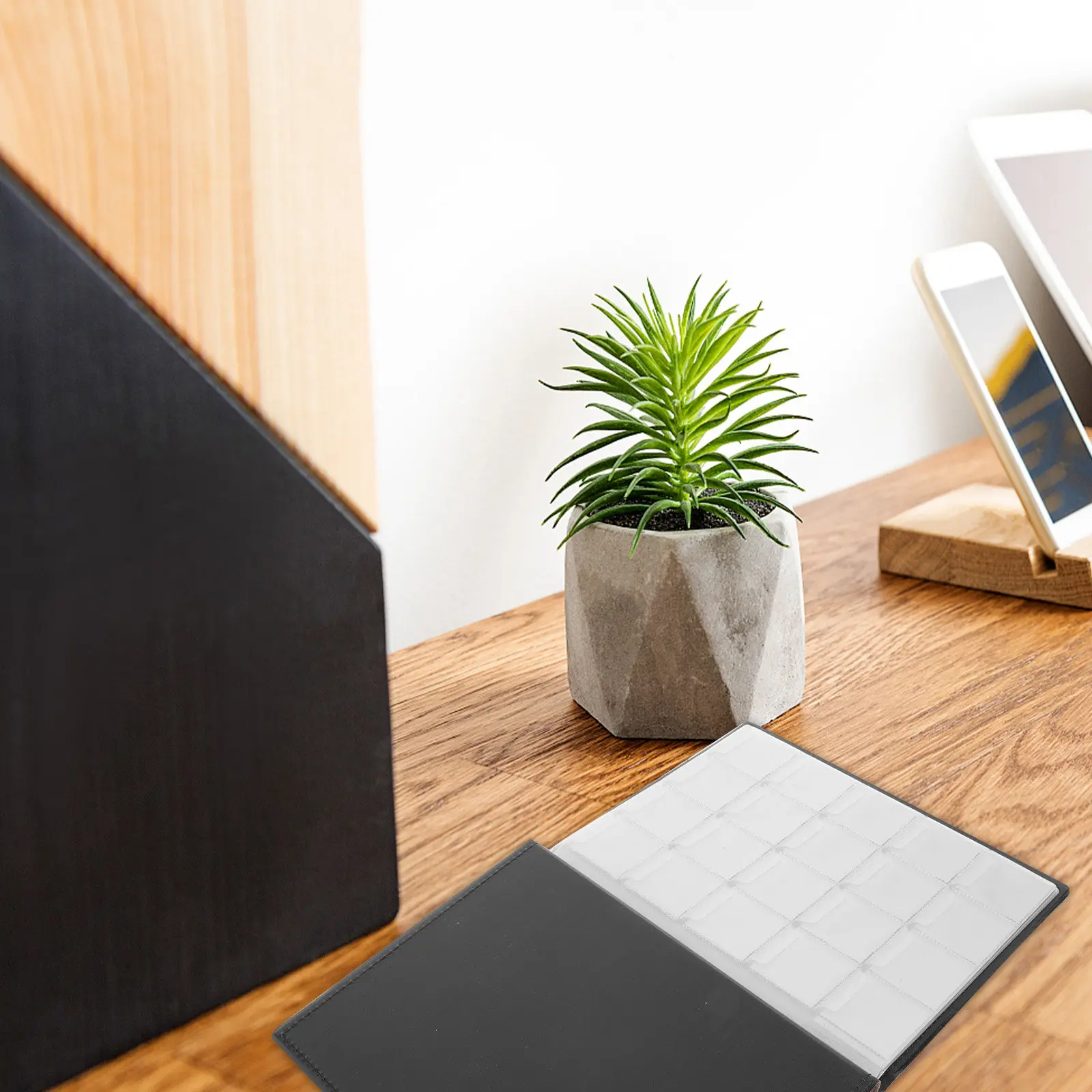 메달리온 배지 토큰 수집을 위한 1Pcs 고품질 코인 앨범 200개의 투명 그리드 양면 가시성