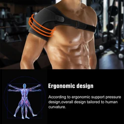 Tennis Sport Training Equipment Adjustable Left/Right Shoulder Support Bandage Protector Brace Joint Pain Injury Shoulder Strap