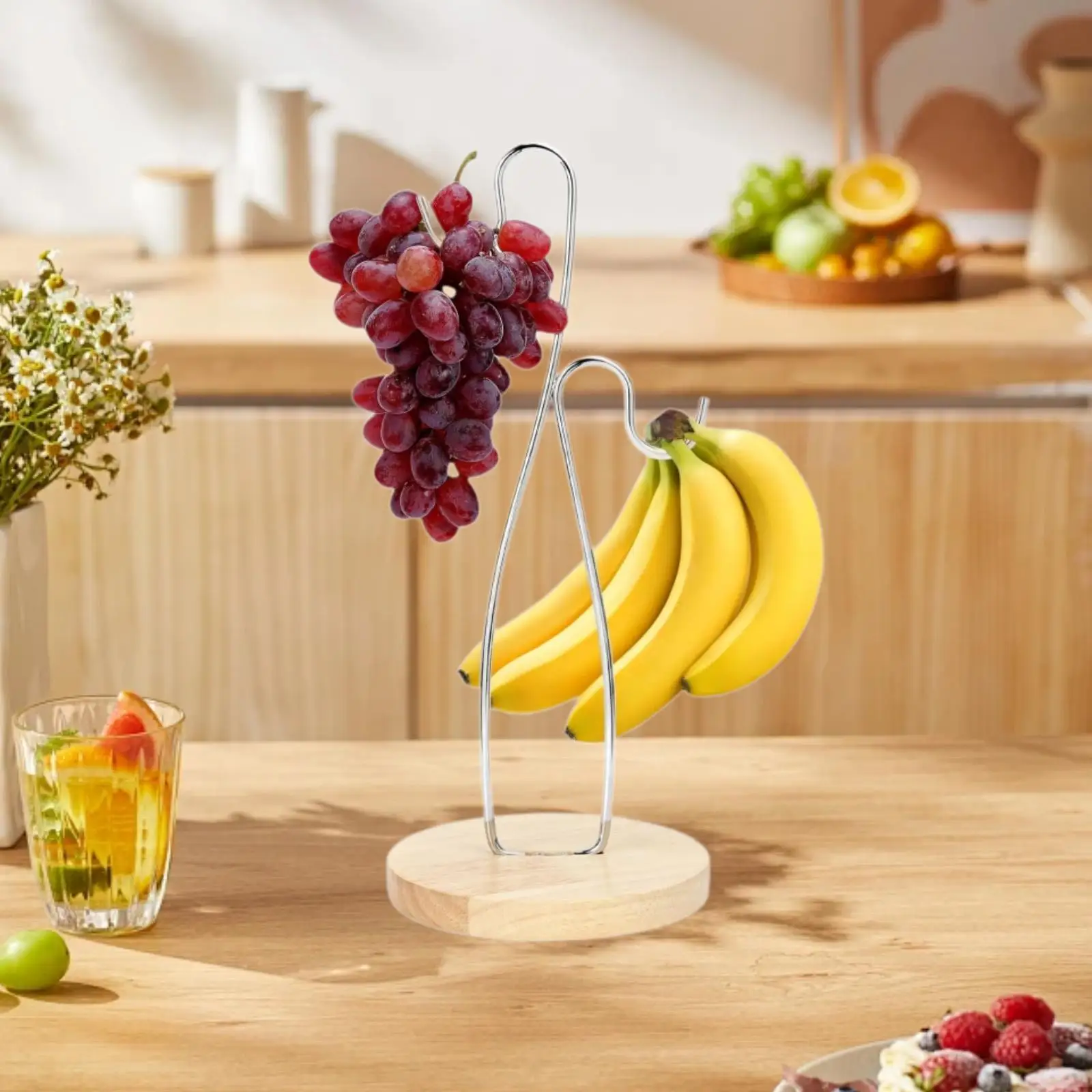Banana Holder Banana Tree Sturdy Keep Bananas Fresh Storage Display Modern Banana Hanger Banana Hook for Kitchen Counter Home
