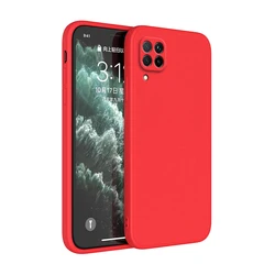 Luxurious Soft Liquid Silicone Shockproof Phone Case - Half-Wrapped Design for Huawei P40 5G (Red)